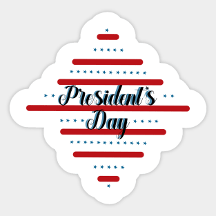Presidents day, February, rhombus-shaped Sticker